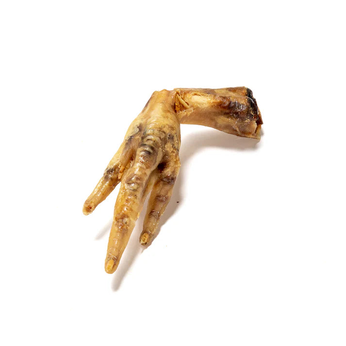 Chicken Feet Dog Chew & Treat Gluten Free Rich in Glucosamine Chondroitin for Joint Support.