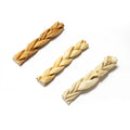 4 x Lamb Braided skin twists. All natural dog chew