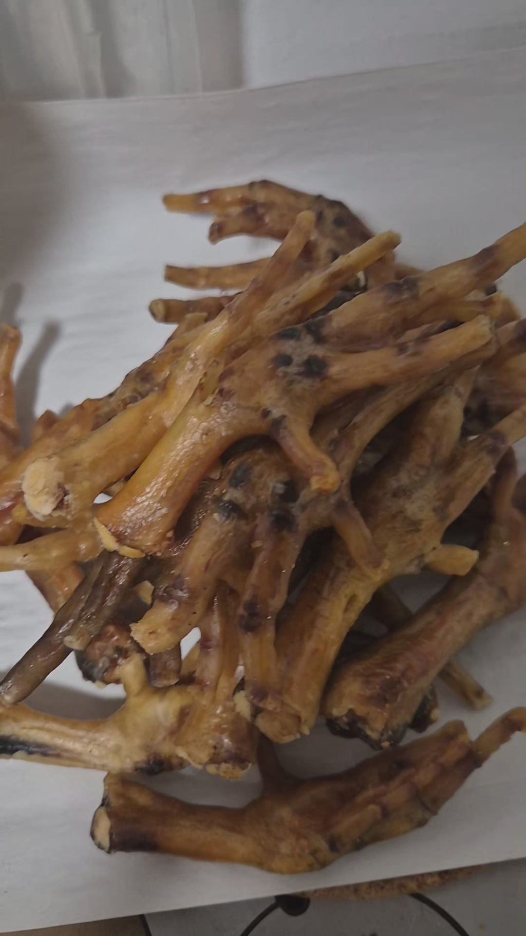 Chicken Feet Dog Chew & Treat Gluten Free Rich in Glucosamine Chondroitin for Joint Support.