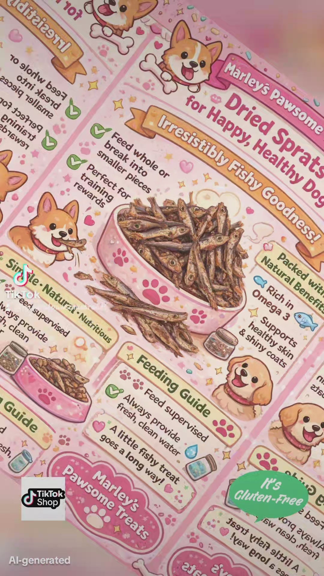 Dried Sprats natural treats for dogs and cats